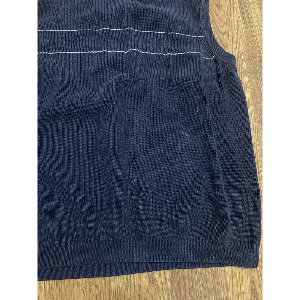 Tommy Hilfiger Sweater Vest Mens XL V Neck Knit Striped Preppy - Picture 6 of 9